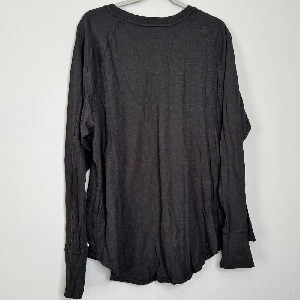Zella Long Sleeve Top Black Relaxed Fit Crew Neck Women Size XL NWOT - Picture 5 of 9